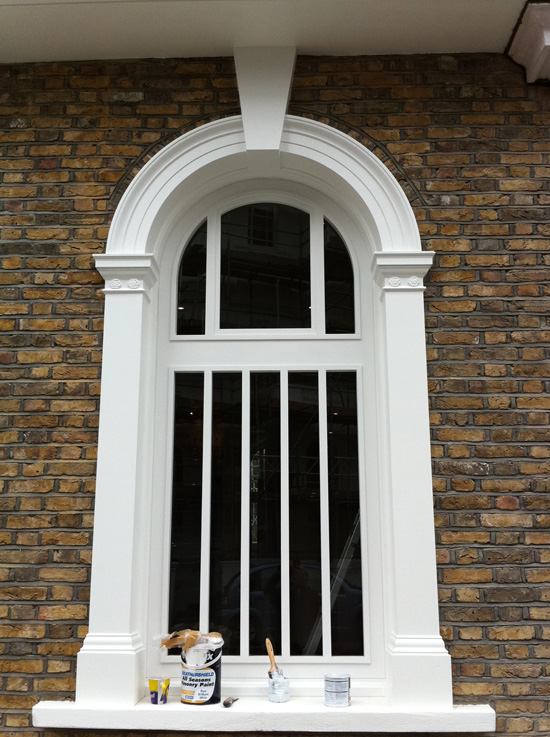External Jesmonite Arched Window Architraves & Pilasters