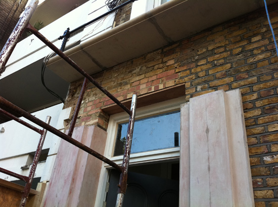External Jesmonite Door Pediment & Pilasters