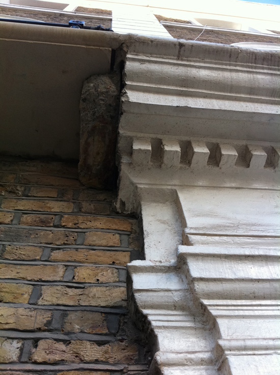 External Jesmonite Pediment Repair